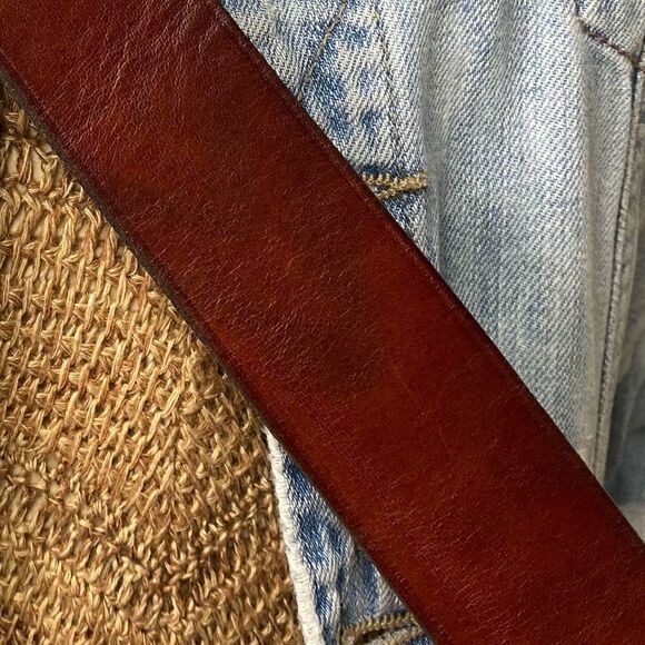 Ralph Lauren Made in England Vintage Brass Horse Head Crown Buckle Leather Belt - Picture 7 of 16